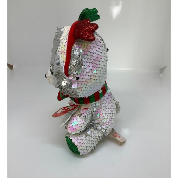 flippable TY mistletoe plush 7" tall plush toy stuffed animal  doll NEW - Picture 2 of 10